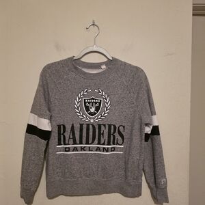 Tailgate Oakland Raiders NFL Sweatshirt Gray XS Football